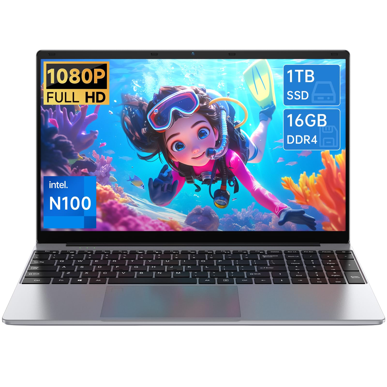 Amazon.com: 2026 Latest Laptop,16GB RAM 1TB SSD,15.6 inch 2K FHD